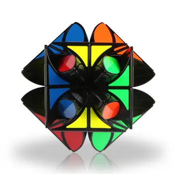 QiYi Keturių lapų dobilų Kubą 3x3 Magija Keistą Kubo formos 3x3x3 Magic Cube Nerijos Greitis Kubo Profesinės Įspūdį Žaislai