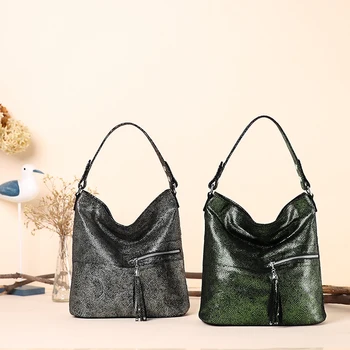 REALER rankinės moterims, natūralios odos dizaineris crossbody pečių krepšiai, ponios aukštos kokybės krepšys su kutai moteris