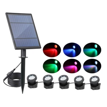 RGB Saulės Povandeninės Šviesos Vejos Šviesos Lauko LED Sodas, Baseinas Gradientas Dėmesio Kiemas Kraštovaizdžio Šviesos