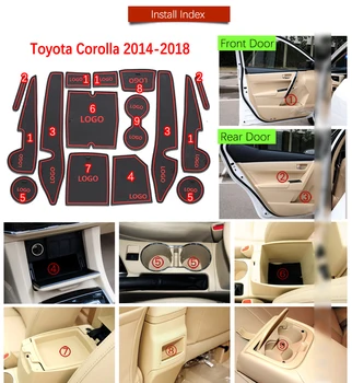 RKAC Anti-Slip Vartų Angą Kilimėlis, Guminės Miestelyje Toyota Corolla - 2018 E170 Corolla Altis Reikmenys, Automobilių Lipdukai kilimėliai