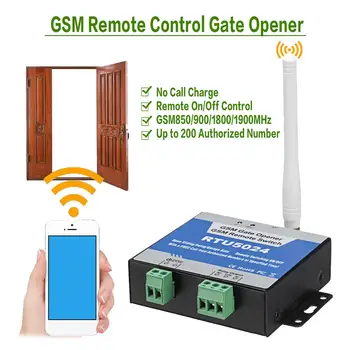 RTU5024 GSM Garažas Sūpynės Stumdomas GSM Vartų Atidarymo Relės Perjungimas Nuotolinės Prieigos Kontrolės Belaidžio Durų Atidarytuvas Nemokamai Skambinti SMS