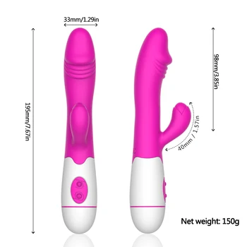 Rabbit Vibratorius Moterų Makšties klitorio stimuliatorius Realus G spot Dildo Vibratorius Magic Wand Sekso Žaislai Moterims erotiniai žaislai