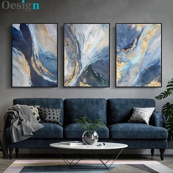 Rankų Dažytos Sienos paveiksl Abstract Blue Cloud Kraštovaizdžio Aliejaus Tapybai Rankų darbo, Gyvenimo Kambario, Miegamasis Namų Dekoro Nr. Įrėminti