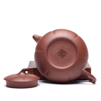 Rankų Yixing raudonos molio Debesys Persimonas butas puodą arbatinukas Arbatos rinkinys virdulys Autorius:zhou ting 280ml