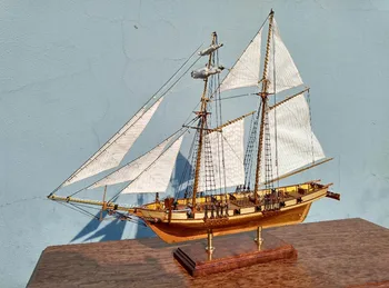 RealTS Masto 1/96 Harvey 1847 modelis laivo rinkinys medienos burlaivis rinkinys, pjovimas lazeriu valtis rinkinys Medinių Laivų Modelių Rinkiniai Švietimo Žaislas