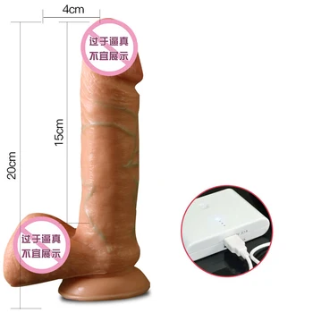 Realistiškas 3D Dildo Vibratorius Suaugusiųjų Žaislai Masturbator Veržlus G-taško Dildo Sekso Žaislas Moterims USB Įkrovimo Moterų Nekilnojamojo Dildo