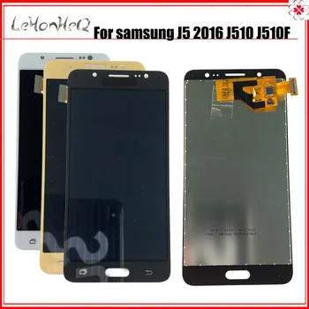 Reguliuoti ryškumą Geležies LCD Samsung Galaxy J5 2016 J510 J510F J510M J510Y J510G LCD Ekranas Jutiklinis Ekranas skaitmeninis keitiklis Asamblėja