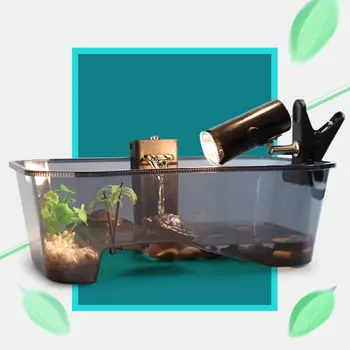 Roplių Vivarium Box Turtle Vėžlių Buveinių su Milžinryklius Rampos Akvariumo Bakas Veisimo Maisto Įrankių Priedai