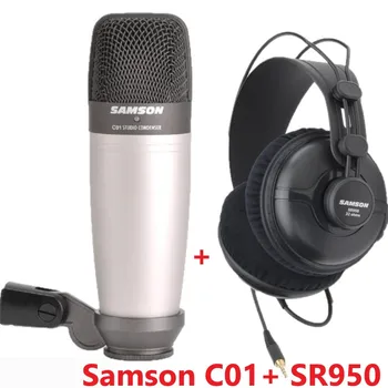 SAMSON C01 su SR950 įrašymo vokalas kompiuterio live transliacijos Studija Stebėti Ausinės-Dinaminės Ausinės Uždaro Ausies Dizainas