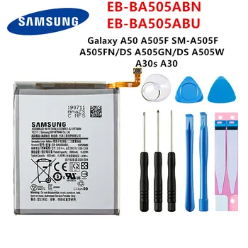 SAMSUNG Originalus EB-BA505ABN EB-BA505ABU 4000mAh bateriją, Skirtą SAMSUNG Galaxy A50 A505F SM-A505F A505FN/DS/GN A505W A30s A30+Įrankiai
