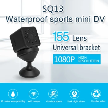 SQ13 Mini Kameros, Apsaugos Sistemos, vaizdo Kameros Veiksmų Eiti Cam Pro Sporto Ultra 4k Gopro Kamera Sporto 1080P 30FPS Kameros Support 32G TF