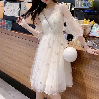 Saldus, Elegantiškas China Suknelė Moterims 2021 M. Pavasarį Šalies ilgomis Rankovėmis Pasakų Suknelė Moterų Japonų Vienas gabalas Vestuvių Vakarą Y2k Drabužiai
