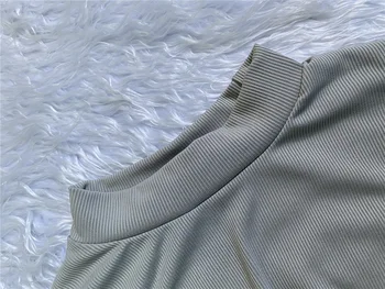 Seksualus Mezgimo Bodycon Tvarstis Mini Suknelė Moterims Kratinys Rudens Žiemos Golfo Megztinis Suknelės Ilgomis Rankovėmis Slim Šalies Clubwear