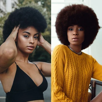 Sintetinis Perukas Afro Moterys Rūšiuoti Bppm Plaukų Stilius, Minkštas Pluošto Keistą 12 Colių Palaidi Plaukai Juoda Šalies Šokių Perukai su Kirpčiukais