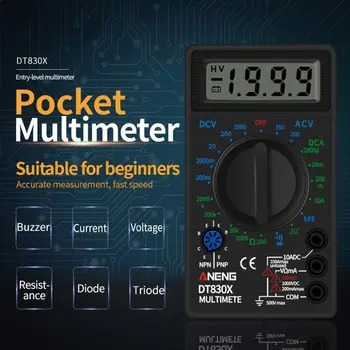 Skaitmeninis Multimetras Voltmeter Ammeter Ohmmeter DC10V~1000V AC 750V Srovės Testeris 11UA