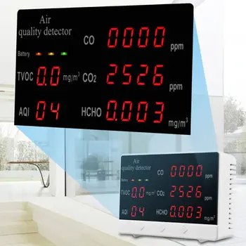 Skaitmeninė Kambarinė/Lauko CO/HCHO/TVOC Tester CO2 Matuoklis Oro Kokybei Stebėti Detektorius Daugiafunkcinis Buitinių Dujų Analizatorius