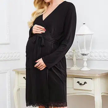 Slaugytoja Lady Nightdress Nėštumo Pijamas Sleepwear Slaugos Nėščia Moteris Krūtimi Pižamą Motinystės Darbo Skraiste Gimdymo