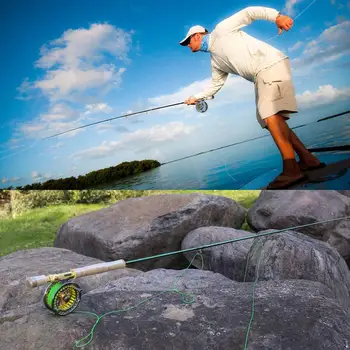 Sougayilang Anglies Pluošto Meškerykotis Dvejopo Naudojimo 2.9 M 4 Skirsniuose Fly Fishing Rod Verpimo Meškere Lauko Bass Fishing Pole