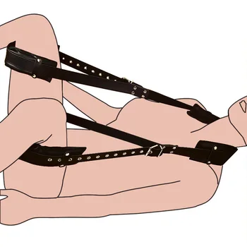 Suaugusiųjų Sekso Žaislai, Moters, Poros Vergas Žaidimus BDSM Bondage Apribojimų Atvirą Kojos /Po Lova Dirželis Sistema Riešų Kulkšnies Rankogaliai Fetišas