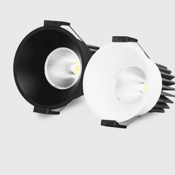 Super Šviesus Anti Akinimo Įleidžiamas Pritemdomi COB LED Šviestuvai 9W 7W 12W LED Lubų Apšvietimas AC85~265V Foninis Apšvietimas