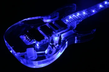 T-ED12 LED Šviesos Elektrinė Gitara 7VE Stilius Visiškai Akrilo Spalvinga Flash Led Šviesos Kristalų Gitara