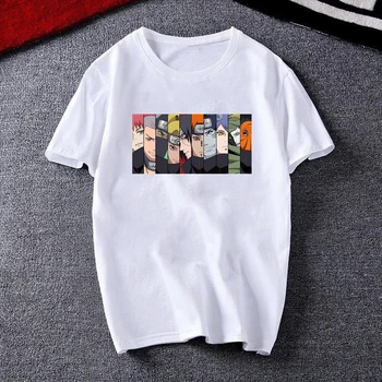 T-shirt Vyrai Naruto Streetwear Trumpas Rankovės Uchiha Sasuke Itachi Anime Marškinėliai Atsitiktinis Tee Viršūnes Vyrų Drabužiai Moterims Marškinėlius Unisex