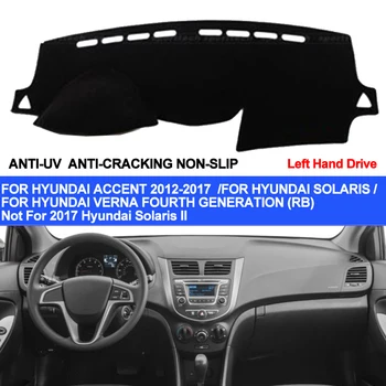 TAIJS Automobilio prietaisų Skydelio Dangtelis Hyundai Accent Verna 2012 2013 2016 2017 Solaris Brūkšnys Kilimėlį, Pagalvėlę, kiliminė danga, Anti-UV Anti-slip