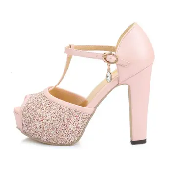 TAOFFEN moterų kokybės aukšto kulno sandalai mados suknelė seksualus batai, platforma, kulniukai, siurbliai P13878 Karšto parduoti EUR dydžio 32-43