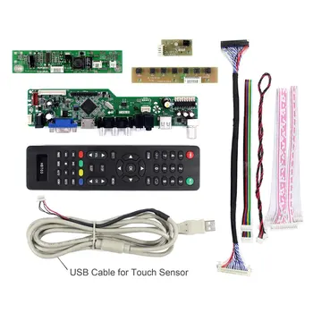 TV+HD MI+VGA+AV+USB LCD Valdiklis Valdybos 21.5 colių 1920x1080 T215HVN01.0 M215HW03 V1 V2 M215HGE-L23 LCD Ekranas