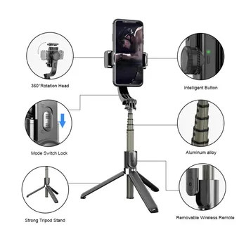 Telefonas Stabilizatorius Video Įrašyti Universal Handheld Išmanųjį Telefoną, Gimbal, Stabilizatoriai Belaidžio 