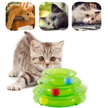 Trijų Lygių Naminių Kačių Žaislas Tower Dainos Disko Katė Žvalgybos Pramogų Trigubai Mokėti Disko Kačių Žaislai Kamuolys Mokymo Pramogų Plokštė