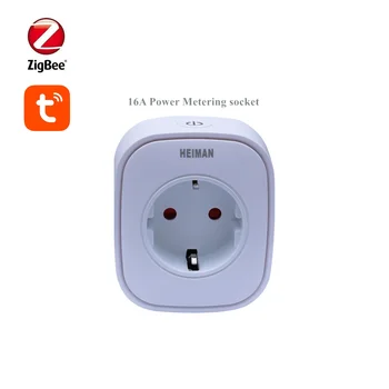 Tuya Zigbee elektros Energijos Apskaitos Plug Control Power On off, Lizdas Smart Home Prietaisą Per Smart App Zona