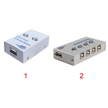 USB 2.0 Kompaktiškas PC Metalo Splitter Adapteris, Dėžutė Priedai Spausdintuvo Bendrinimą Jungiklis KONCENTRATORIUS Scanner 