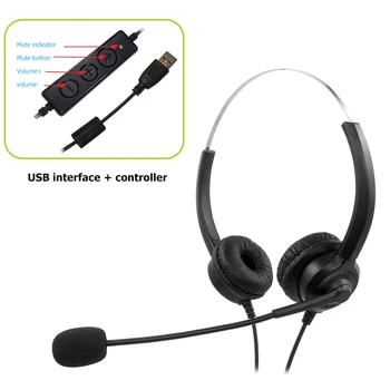 USB Per ausį, Klientų Aptarnavimo, Ausinės, laisvų Rankų Skambinimas Žaidimų Susitikimo Vaizdo Pokalbių Kompiuterio Office Laidinė laisvų Rankų įranga su Mikrofonu