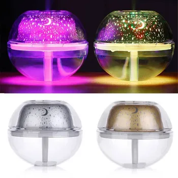 USB spalvotu LED Projektorius, Šviesos, Oro Drėkintuvai Smilkalai Degiklių Kristalų Projekcija, Purkštukai, aromatinės Lempos Naktį Lempos#007