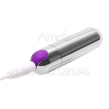 USB Įkrovimo 10 Greičio Super Stiprus Mini Kulka Vibratoriai Vibe Vandeniui Klitorio G Spot Stimuliatorius Suaugusiųjų Sekso Žaislai Moterims