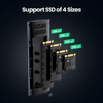Ugreen 10Gbps SSD Atveju NVMe NGFF M2 SSD Atveju PCIe SATA Į USB VSD Atveju, Išorinį Kietąjį Diską M-Key & B-Raktas M2 SSD Atveju