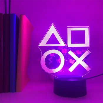 Už PS4 Žaidimo Piktogramą Lempos Neoninis Ženklas Garso Valdymo Dekoratyvinės Lempos Spalvinga Žiburiai Žaidimas, Šviestuvai, LED Šviesos
