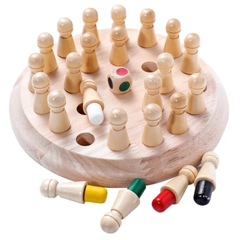 Vaikai Mediniai Atminties Rungtynės Stick Šachmatų Žaidimas Įdomus Blokuoti Stalo Žaidimas Švietimo Spalva Pažintinių Gebėjimų Žaislas Vaikams