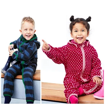 Vaikų mažų vaikų vilnos užtrauktukas pižama berniukams ir mergaitėms užsienio prekybos namų jumpsuit šiltas onesies