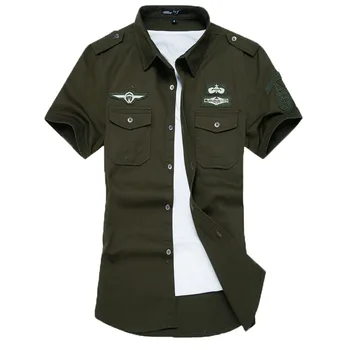 Vasaros Medvilnės Armijos Marškinėliai Vyrams Mados Atsitiktinis Karinės Trumpas Rankovės Marškinėliai Vyrų Ore Tactical Marškiniai Camisa Militar Masculina
