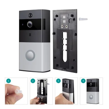 Visiškai naujas WIFI Žiedas Vaizdo Doorbell 1080P HD Video, Geresnis Judesio Aptikimas Lengvas Montavimas Belaidžio Vaizdo Doorbell