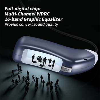 Visą Skaitmeninio Klausos RIC Klausos USB Įkrovimo Ausies Klausos Profesionalus Garso Stiprintuvo Klausos Įrenginys, skirtas Vyresnio amžiaus žmonių
