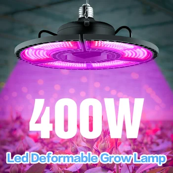 Visą Spektrą E27 LED Grow Light 100W 200W 300W 400W Deformuojamieji Lempa LED Fito Lempa LED E26 Patalpų Augalų Auginimo Žiburiai 2835smd