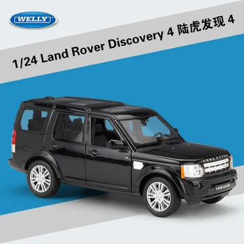 WELLY Diecast 1:24 Klasikinis Lydinys Modelio Automobilių, Žemės Range Rover Discovery 4 visureigis Metalo Žaislas Automobilis Vaikams Dovanų Kolekcija