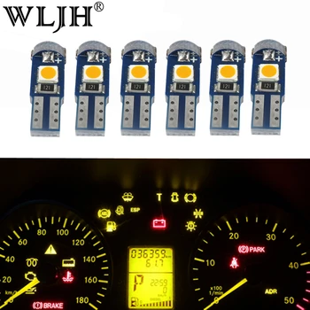 WLJH 6x T5 LED Šviesos Automobilio Prietaisų Skydelio Lemputė Lemputė E31 E38 735i 535i 328i 740i 325i 540i 850i 533i M5 328is 740iL