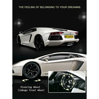 Welly 1:24 Lamborghini LP700-4 white lydinio automobilio modelis, modeliavimas, automobilių apdailos surinkimo dovana žaislas liejimo modelis berniukas žaislas