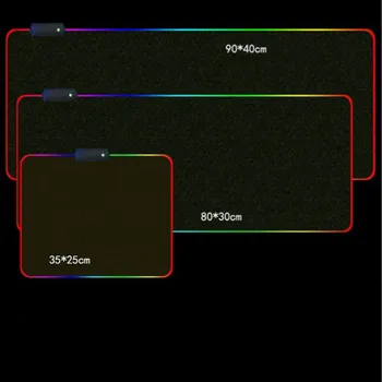 XGZ Kilimėlis 90x40/80x30 RGB Žvaigždėtą Didelis Pelės Mygtukai LED Backlight Kompiuterio Notepad Biuras Klaviatūros Priedai, Pelės Padas Stalai