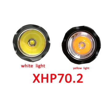 XHP70.2 LED Nardymas Povandeninis Žibintuvėlis XHP70 Fakelas Linterna Vandeniui Lempa Balta Geltona Šviesa 26650 Baterija +Kroviklis