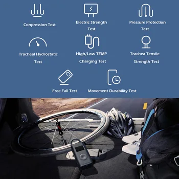 Xiaomi Mijia Pripūtimo Nešiojamas Mini LED Smart Skaitmeninio Padangų Slėgio Daviklis Elektrinis Siurblys, Dviračių, Motociklų, Automobilių, Futbolas